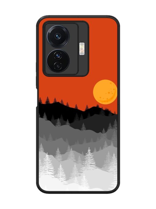 Mountain Lofi Sun Glossy Metal Phone Cover for Vivo T1 Pro (5G) Zapvi