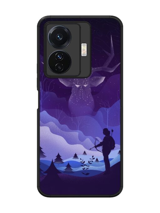 Deer Forest River Glossy Metal Phone Cover for Vivo T1 Pro (5G) Zapvi