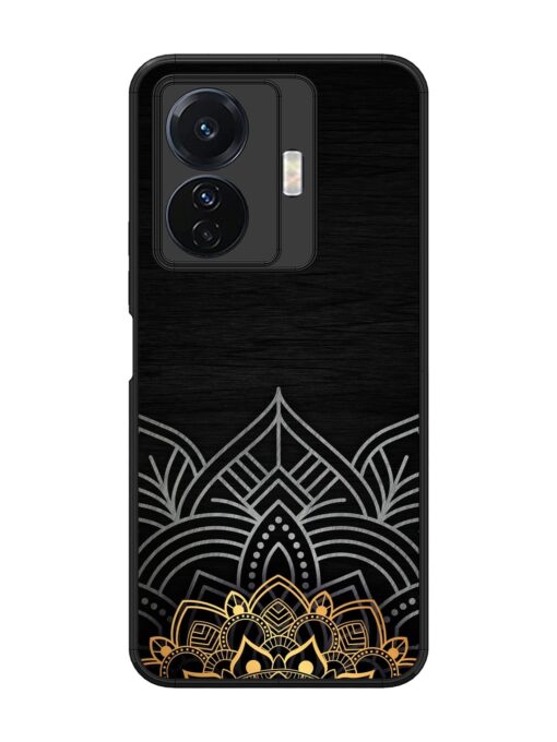 Decorative Golden Pattern Glossy Metal Phone Cover for Vivo T1 Pro (5G) Zapvi