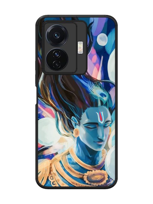 Bhagwan Sri Krishna Glossy Metal Phone Cover for Vivo T1 Pro (5G)