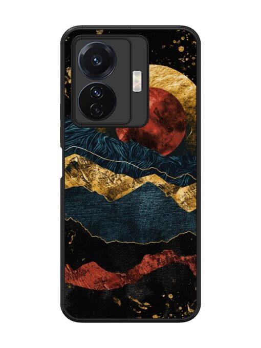 Gold Painting View Glossy Metal Phone Cover for Vivo T1 Pro (5G) Zapvi