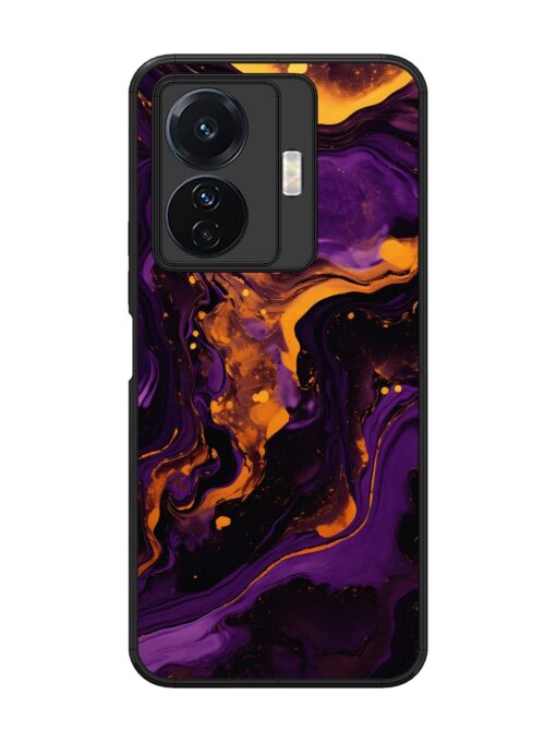 Painting Of A Purple Glossy Metal Phone Cover for Vivo T1 Pro (5G) Zapvi