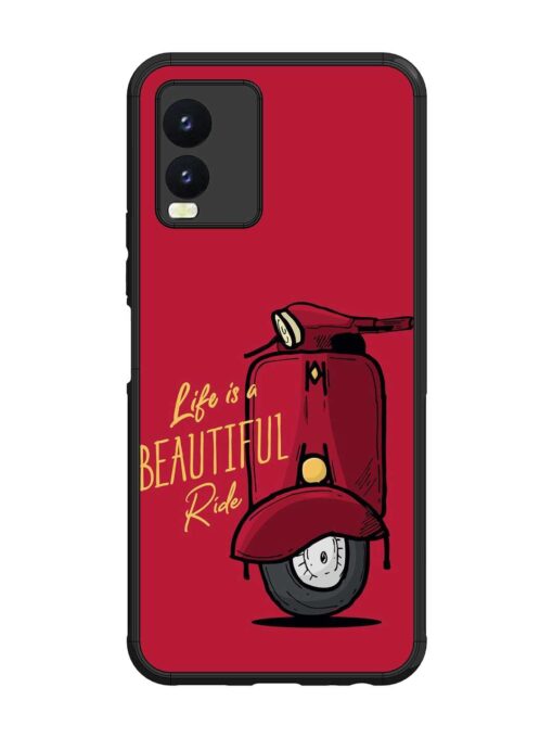 Life Is Beautiful Rides Glossy Metal Phone Cover for Vivo T1X Zapvi