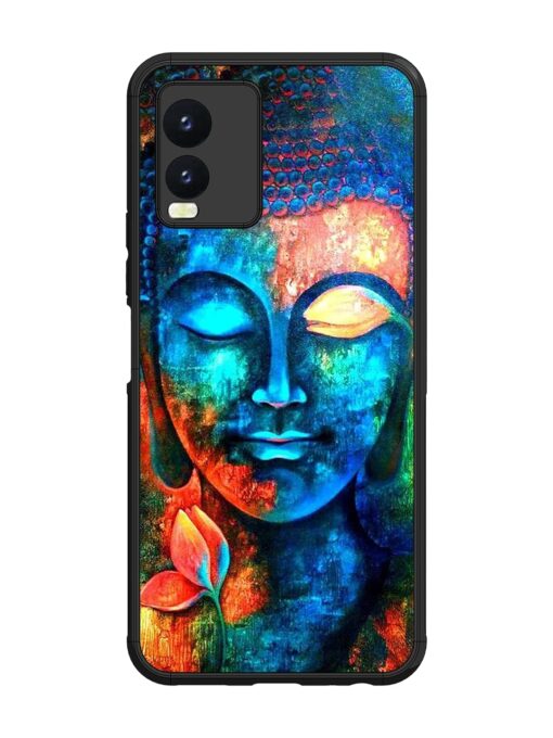 Buddha Painting Glossy Metal Phone Cover for Vivo T1X Zapvi