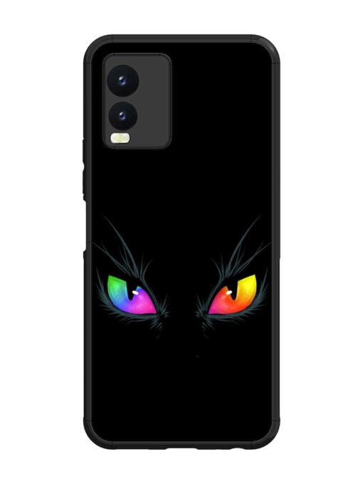 Cat Eyes Glossy Metal Phone Cover for Vivo T1X Zapvi