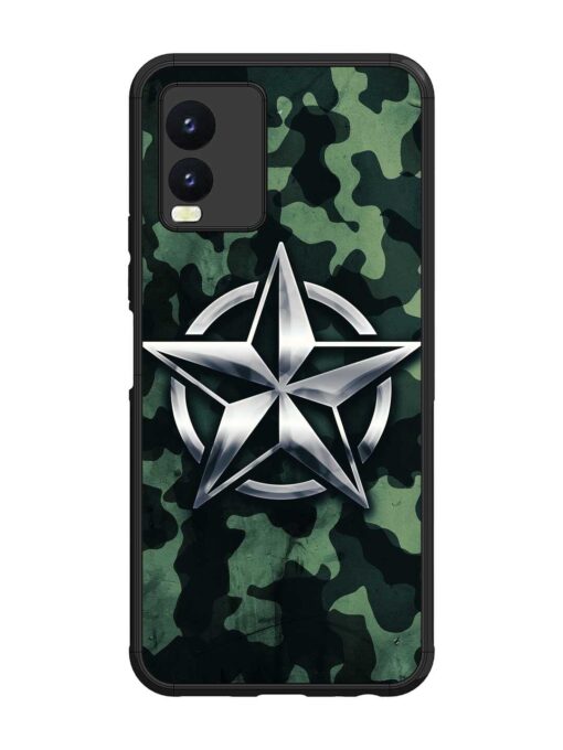 Indian Army Star Design Glossy Metal Phone Cover for Vivo T1X Zapvi