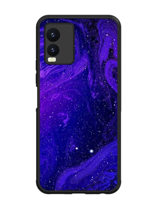 Galaxy Acrylic Abstract Art Glossy Metal Phone Cover for Vivo T1X Zapvi