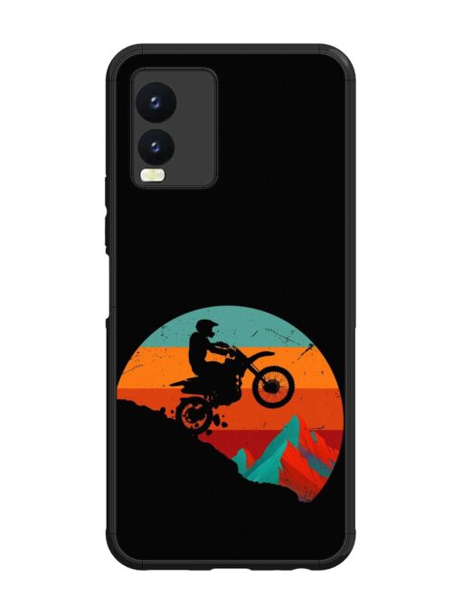 Mountain Bike Glossy Metal Phone Cover for Vivo T1X Zapvi