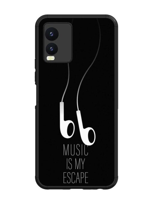 Music Is My Escape Glossy Metal Phone Cover for Vivo T1X