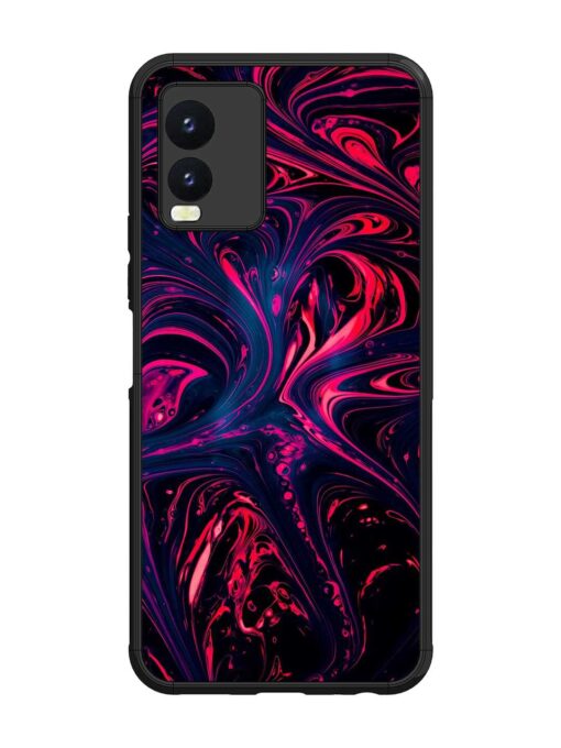 Abstract Background Glossy Metal Phone Cover for Vivo T1X Zapvi