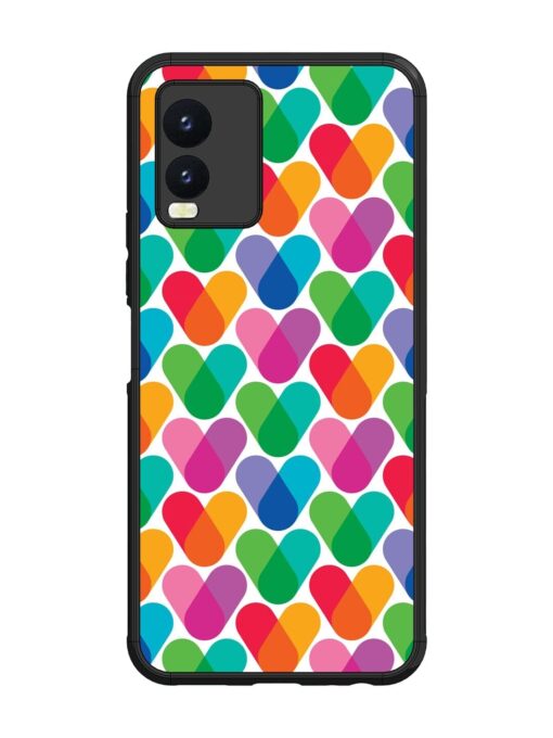 Overlapping Colors Colorful Glossy Metal TPU Phone Cover for Vivo T1X