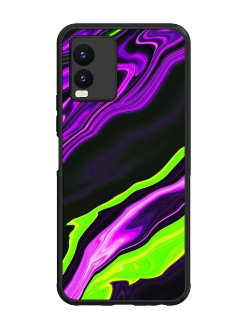 Bright Fluid Violet Glossy Metal Phone Cover for Vivo T1X