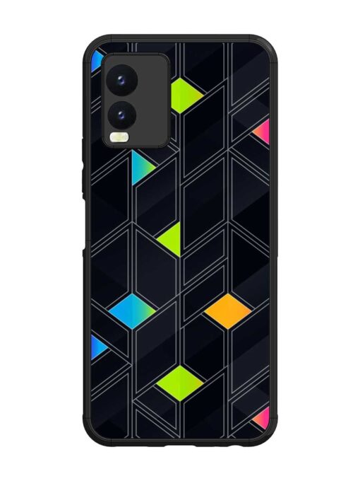 Abstract Mosaic Seamless Glossy Metal Phone Cover for Vivo T1X