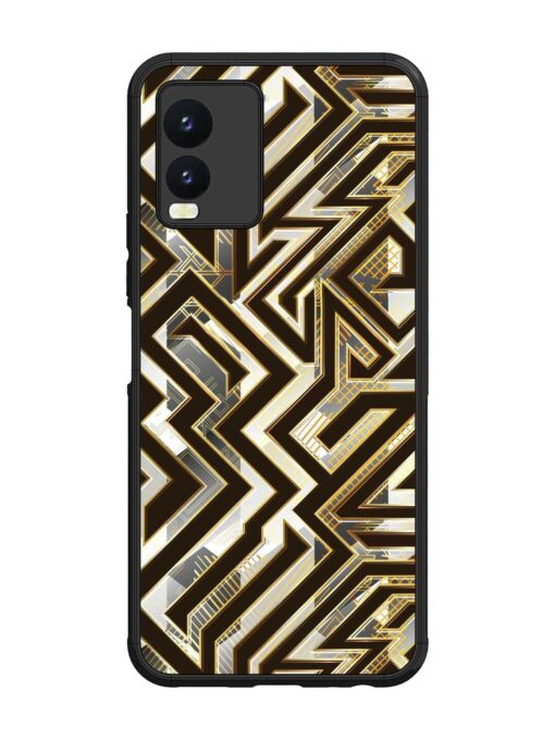 Technology Geometric Seamless Glossy Metal Phone Cover for Vivo T1X