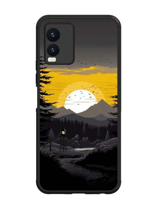 Sunset Vector Glossy Metal Phone Cover for Vivo T1X