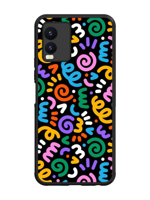 Colorful Seamless Vector Glossy Metal Phone Cover for Vivo T1X Zapvi