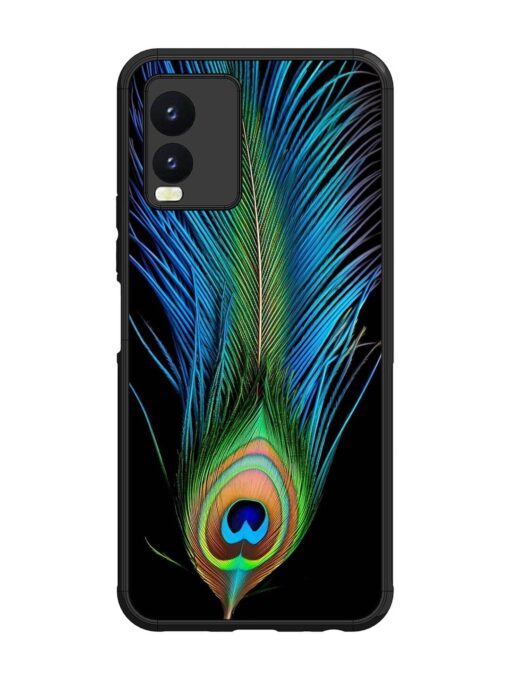 Peacock Feather Glossy Metal TPU Phone Cover for Vivo T1X