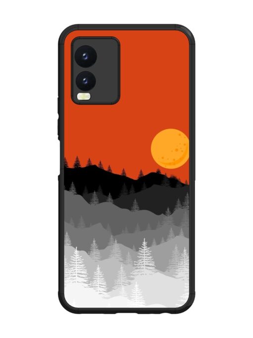 Mountain Lofi Sun Glossy Metal Phone Cover for Vivo T1X Zapvi