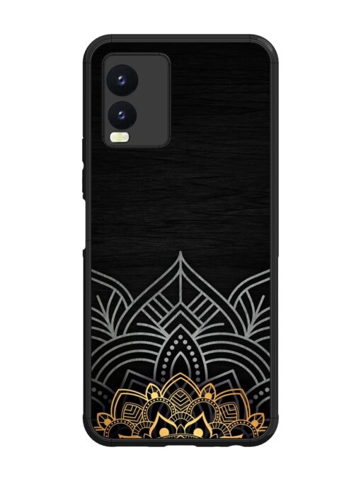 Decorative Golden Pattern Glossy Metal Phone Cover for Vivo T1X