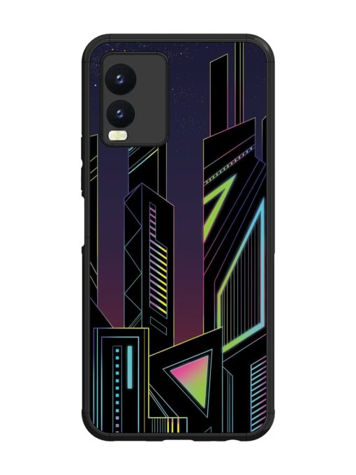 Neon Dreamscape Glossy Metal Phone Cover for Vivo T1X