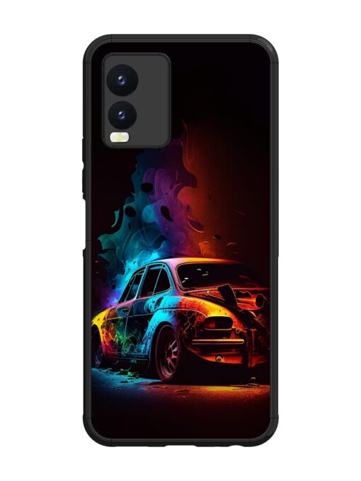 High Classic Car Art Glossy Metal Phone Cover for Vivo T1X