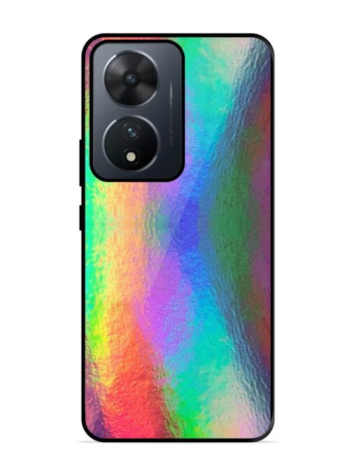 Colorful Holographic Background Glossy Metal TPU Phone Cover for Vivo T2 (5G)