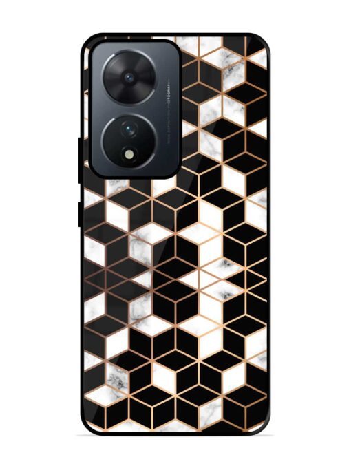 Vector Marble Texture Glossy Metal Phone Cover for Vivo T2 (5G) Zapvi