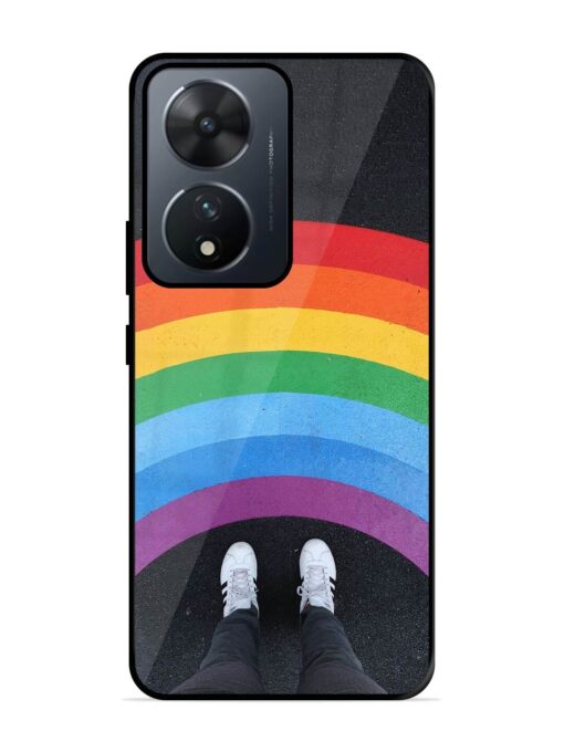 Legs Rainbow Glossy Metal TPU Phone Cover for Vivo T2 (5G)