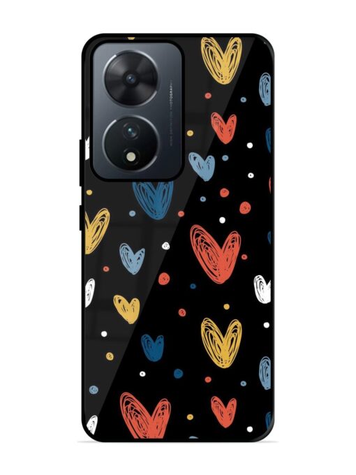 Happy Valentines Day Glossy Metal TPU Phone Cover for Vivo T2 (5G)