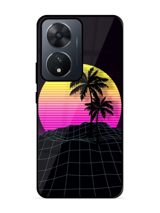 Coconut Vector Glossy Metal Phone Cover for Vivo T2 (5G)