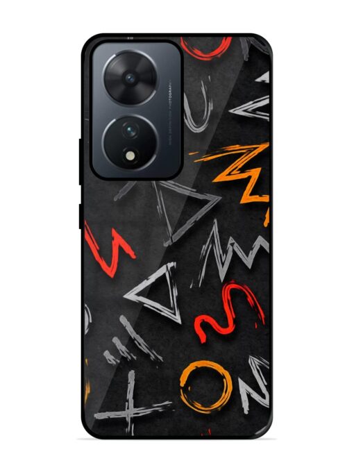 Grungy Graffiti Glossy Metal Phone Cover for Vivo T2 (5G)