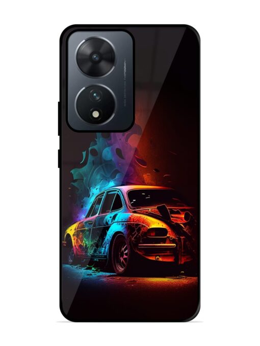 High Classic Car Art Glossy Metal Phone Cover for Vivo T2 (5G)