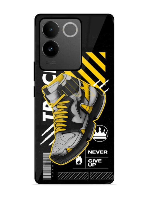 Shoe Background Glossy Metal Phone Cover for Vivo T2 Pro (5G) Zapvi