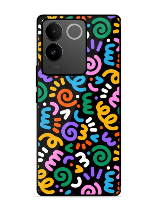 Colorful Seamless Vector Glossy Metal Phone Cover for Vivo T2 Pro (5G) Zapvi