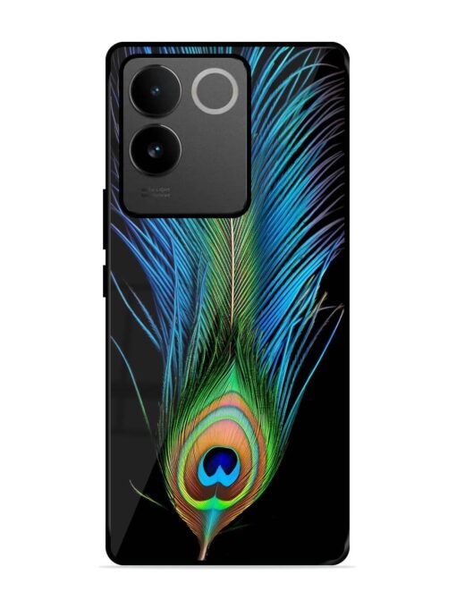 Peacock Feather Glossy Metal TPU Phone Cover for Vivo T2 Pro (5G) Zapvi