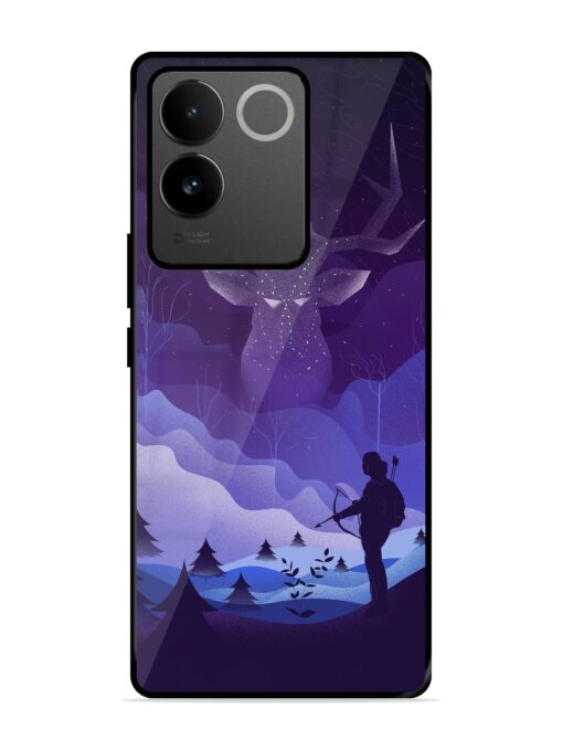 Deer Forest River Glossy Metal Phone Cover for Vivo T2 Pro (5G) Zapvi