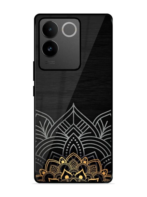 Decorative Golden Pattern Glossy Metal Phone Cover for Vivo T2 Pro (5G) Zapvi