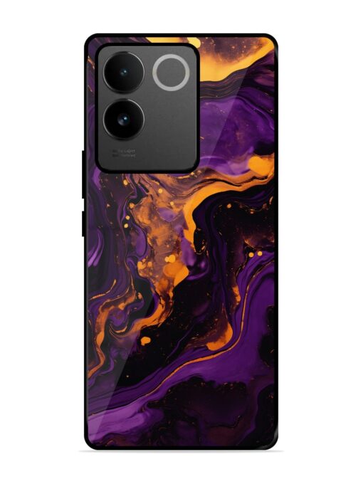 Painting Of A Purple Glossy Metal Phone Cover for Vivo T2 Pro (5G) Zapvi