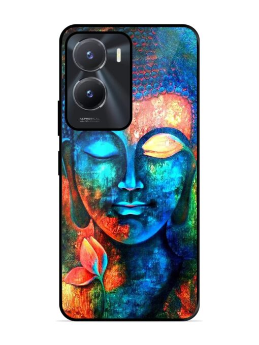 Buddha Painting Glossy Metal Phone Cover for Vivo T2X (5G)