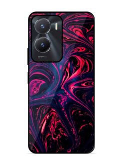 Abstract Background Glossy Metal Phone Cover for Vivo T2X (5G)