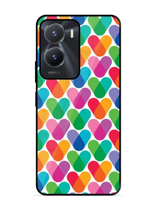 Overlapping Colors Colorful Glossy Metal TPU Phone Cover for Vivo T2X (5G)