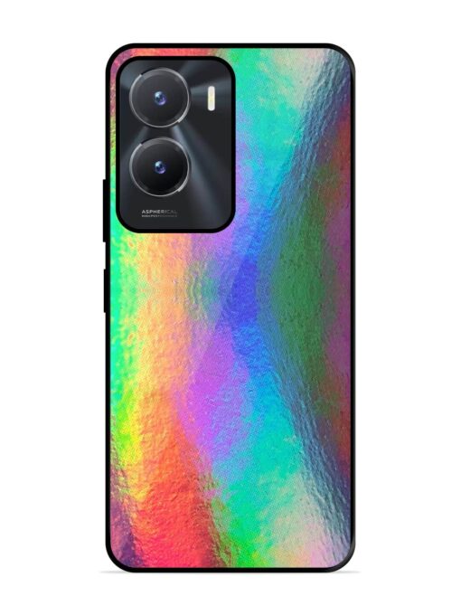 Colorful Holographic Background Glossy Metal TPU Phone Cover for Vivo T2X (5G)