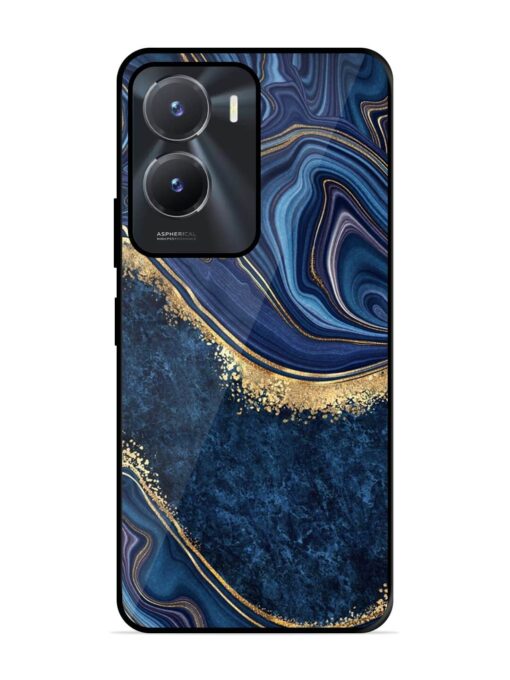 Abstract Background Blue Glossy Metal TPU Phone Cover for Vivo T2X (5G) Zapvi