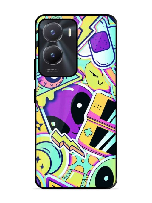 Scratch Art Glossy Metal Phone Cover for Vivo T2X (5G)