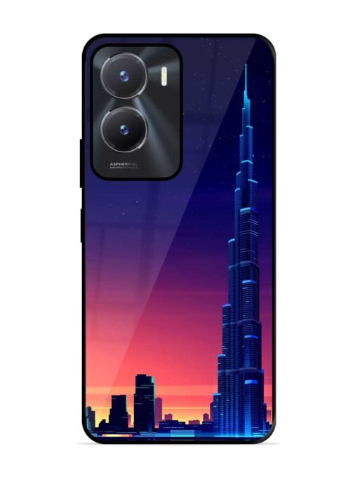 Burj Khalifa Abstract Glossy Metal Phone Cover for Vivo T2X (5G)