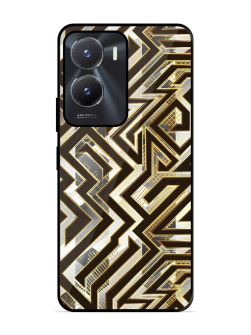 Technology Geometric Seamless Glossy Metal Phone Cover for Vivo T2X (5G)