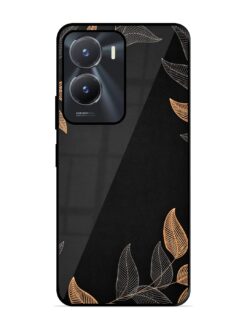 Foliage Art Glossy Metal Phone Cover for Vivo T2X (5G)