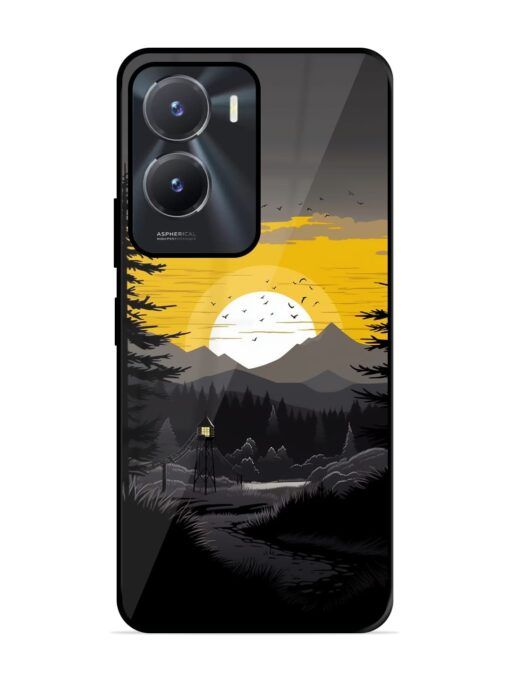 Sunset Vector Glossy Metal Phone Cover for Vivo T2X (5G)