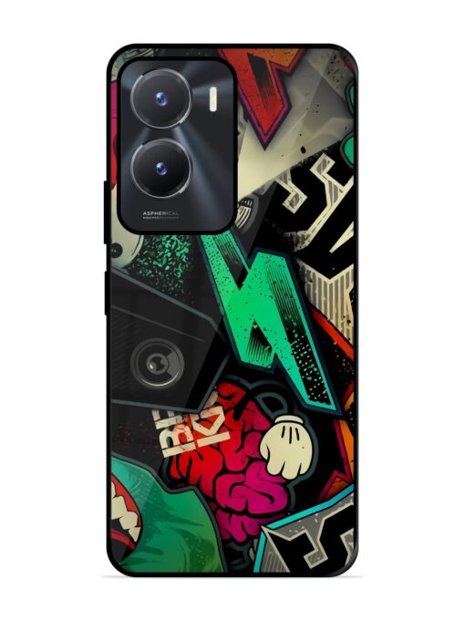 Graffiti Art Glossy Metal Phone Cover for Vivo T2X (5G) Zapvi