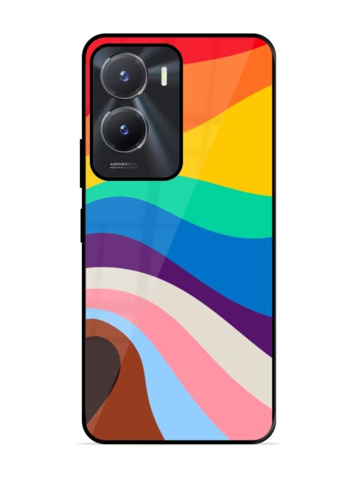 Minimal Pride Art Glossy Metal Phone Cover for Vivo T2X (5G)